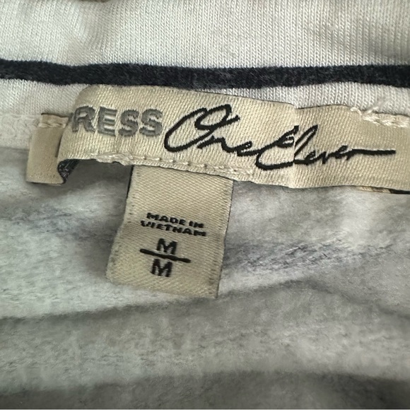 Express One Eleven striped cold shoulder long sleeve shirt - Picture 2 of 4